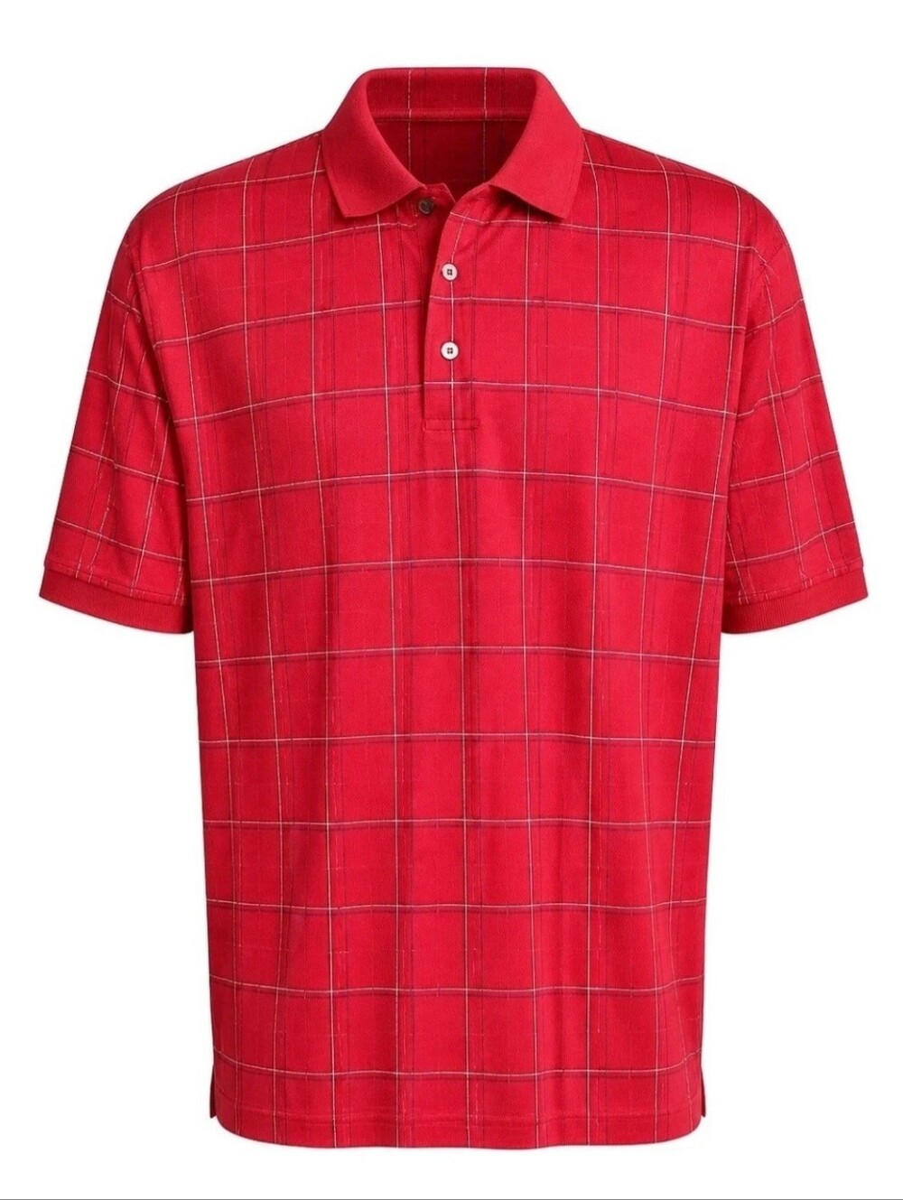 Jos. A. Bank Polo Shirt Mens Large Red Leadbetter Golf Stays Cool Technology
